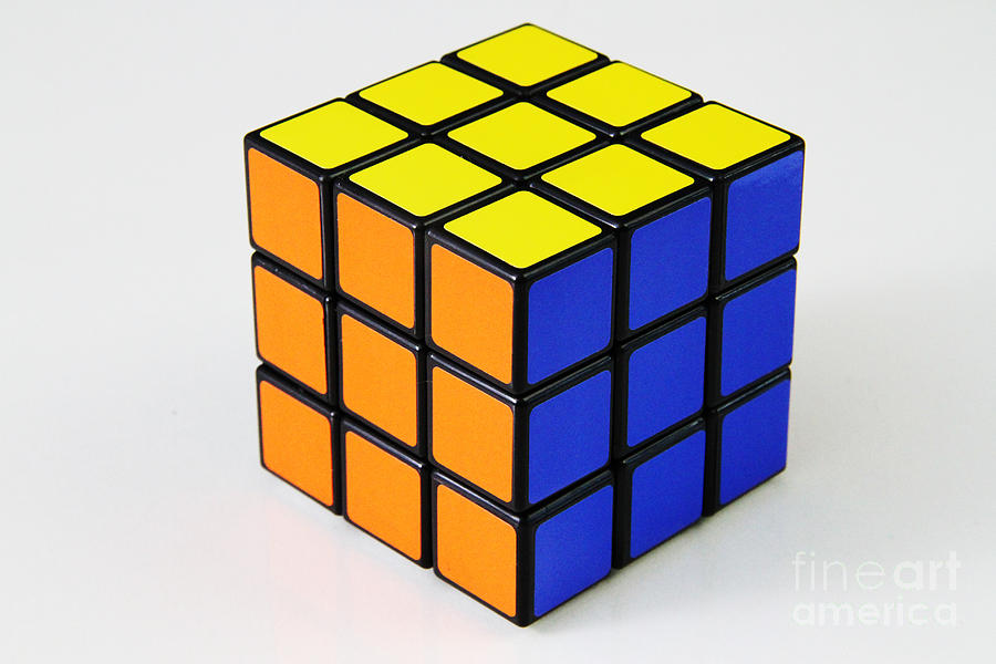 Cube Photograph - Rubiks Cube #3 by Photo Researchers, Inc.