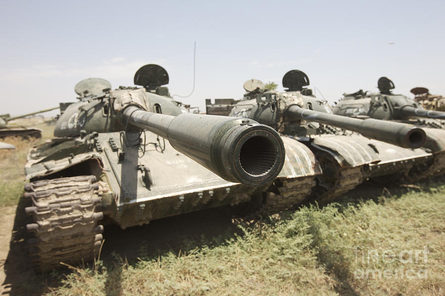 Russian T-54 And T-55 Main Battle Tanks Photograph by Terry Moore