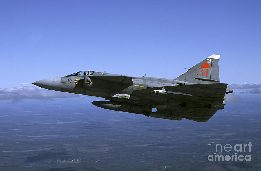 Saab Ja 37 Viggen Fighter Photograph by Daniel Karlsson