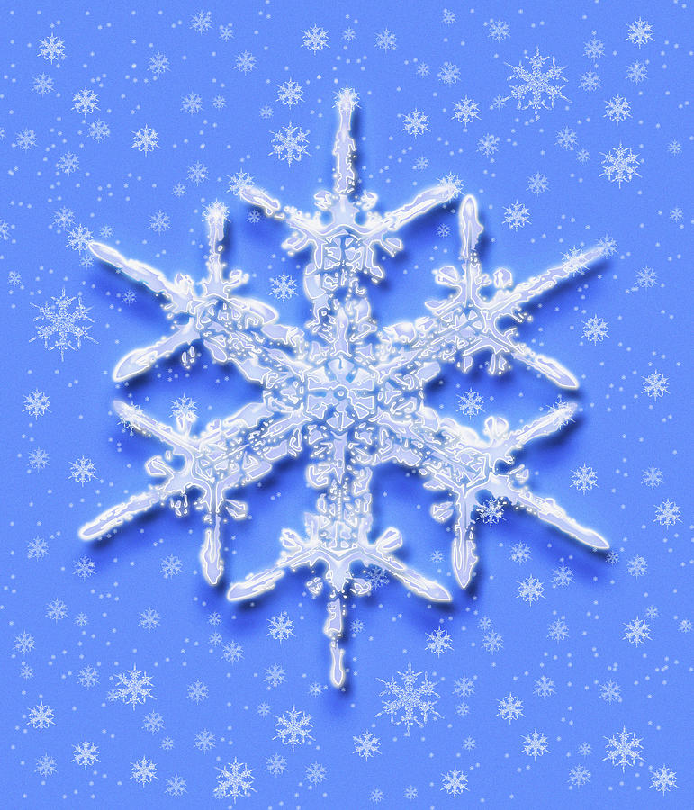 Christmas Photograph - Snowflakes #3 by Mehau Kulyk