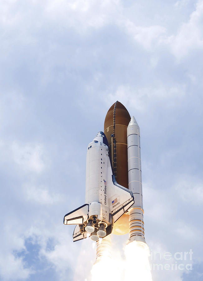 Space Shuttle Atlantis Lifts #3 Photograph by Stocktrek Images