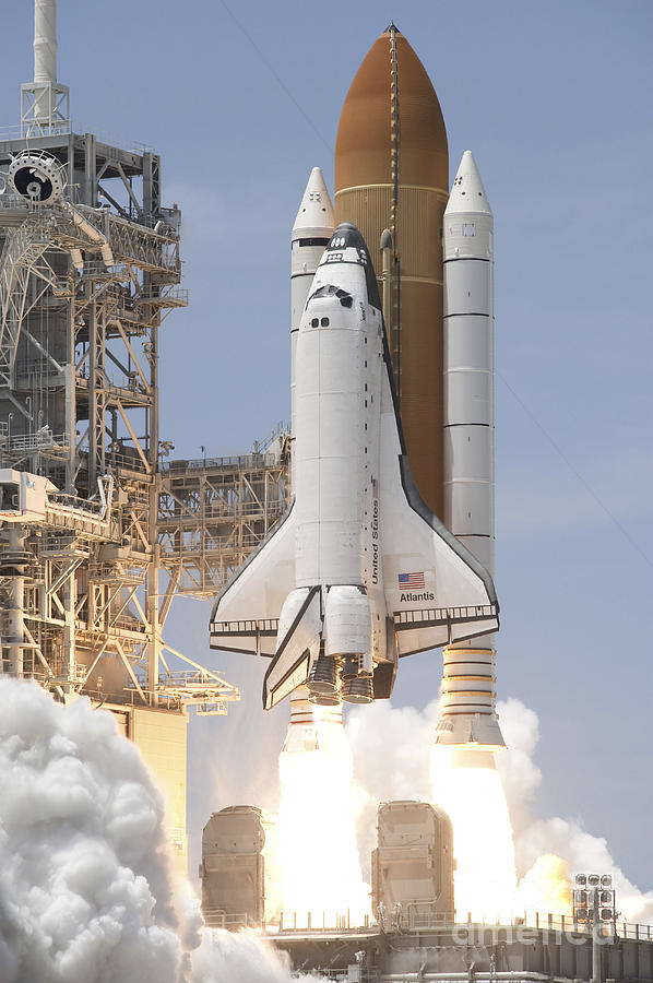 Space Shuttle Atlantis Twin Solid Photograph by Stocktrek Images | Fine ...