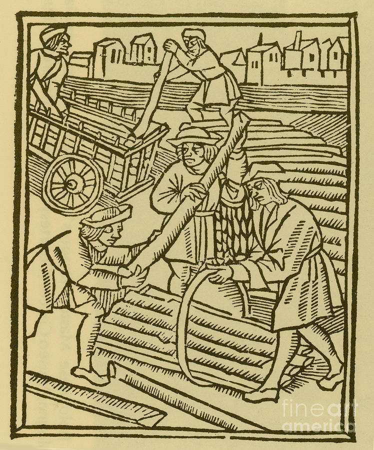 Timber Haulers, Medieval Tradesmen #3 Photograph by Science Source