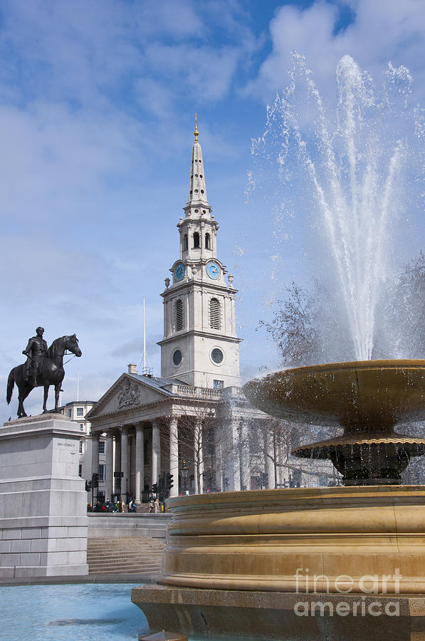 Trafalgar square fountain #3 Photograph by Andrew  Michael