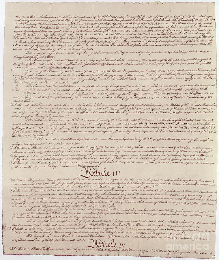 Us Constitution #3 Photograph by Photo Researchers
