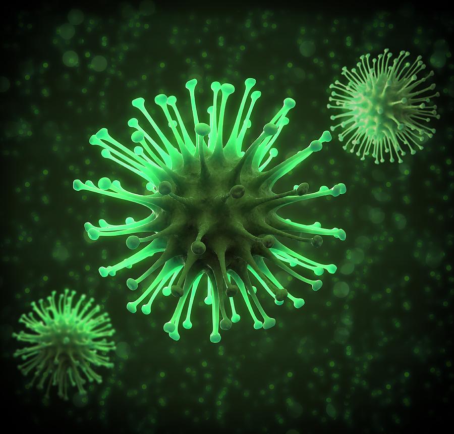 Virus Particles, Artwork #3 Digital Art by Andrzej Wojcicki