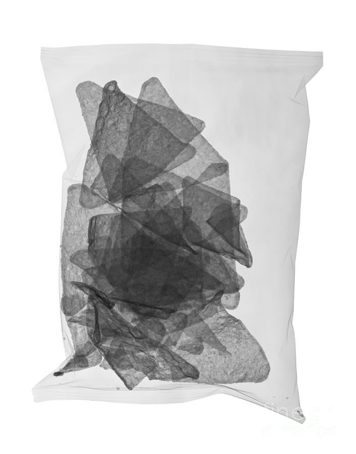 X-ray Of A Bag Of Corn Chips #3 Photograph by Ted Kinsman