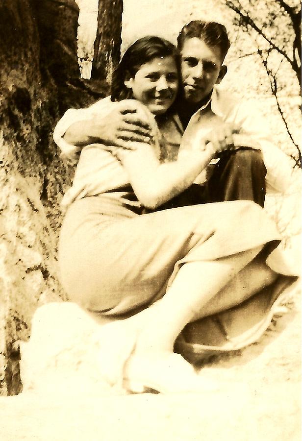 Portrait Photograph - Young Love 1930s #3 by Cathryn  Brown