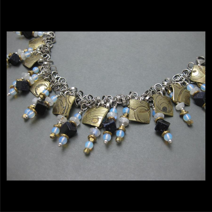 308 Brass Etching Charms Jewelry by Brenda Berdnik