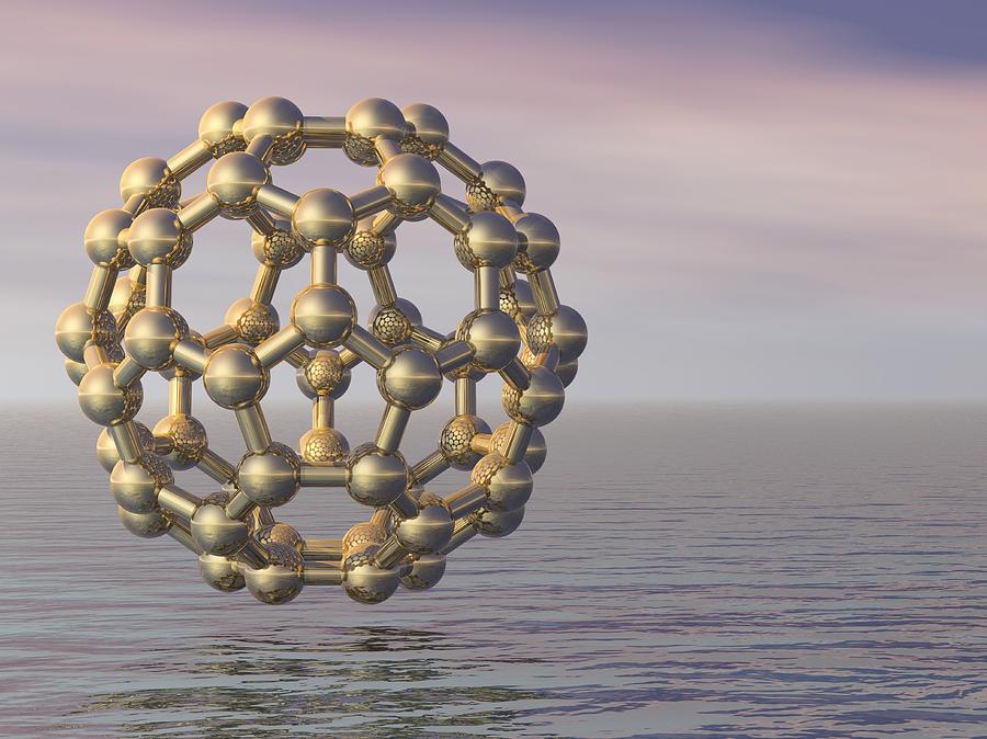 Buckyball Molecule, Artwork #31 Digital Art by Laguna Design