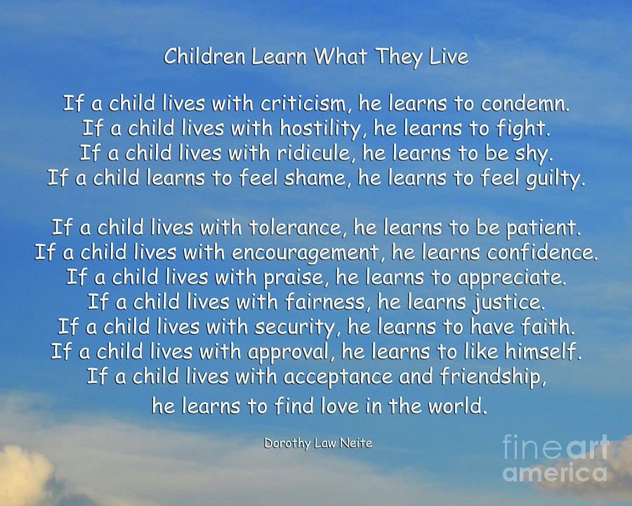 33- Children Learn What They Live by Joseph Keane