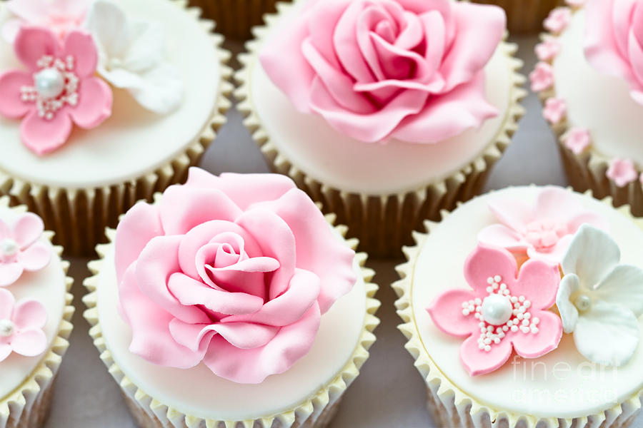 Rose Photograph - Wedding cupcakes #33 by Ruth Black