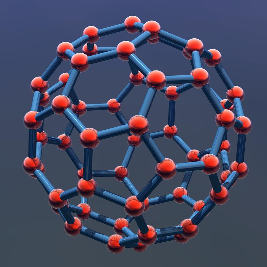 Buckyball Molecule, Artwork #36 Digital Art by Laguna Design