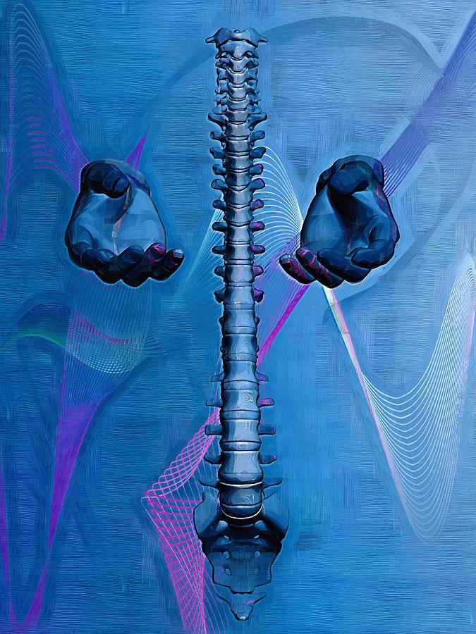 Skeleton Digital Art - Healing Hands #37 by Joseph Ventura