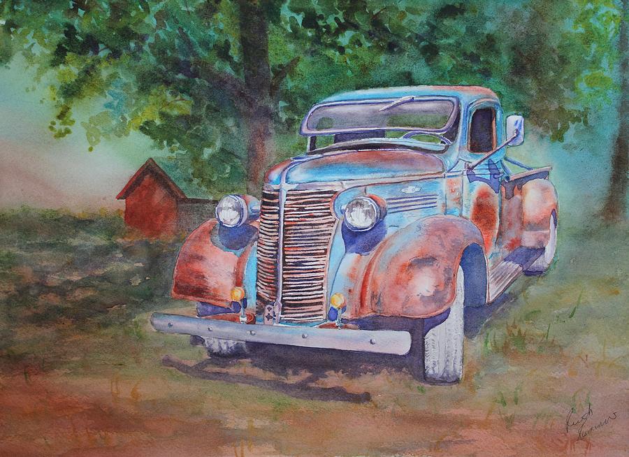 38 Chevy #38 Painting by Ruth Kamenev