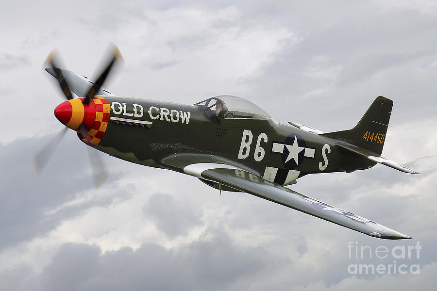 Transportation Photograph - A North American P-51 Mustang In Flight #4 by Daniel Karlsson