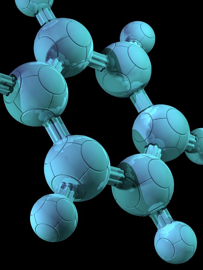 Benzene, Molecular Model #4 Digital Art by Laguna Design