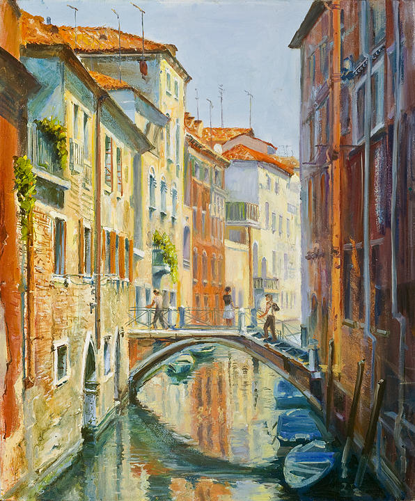 Venice Canal Painting - Canals of Venice  #4 by Larisa Napoletano