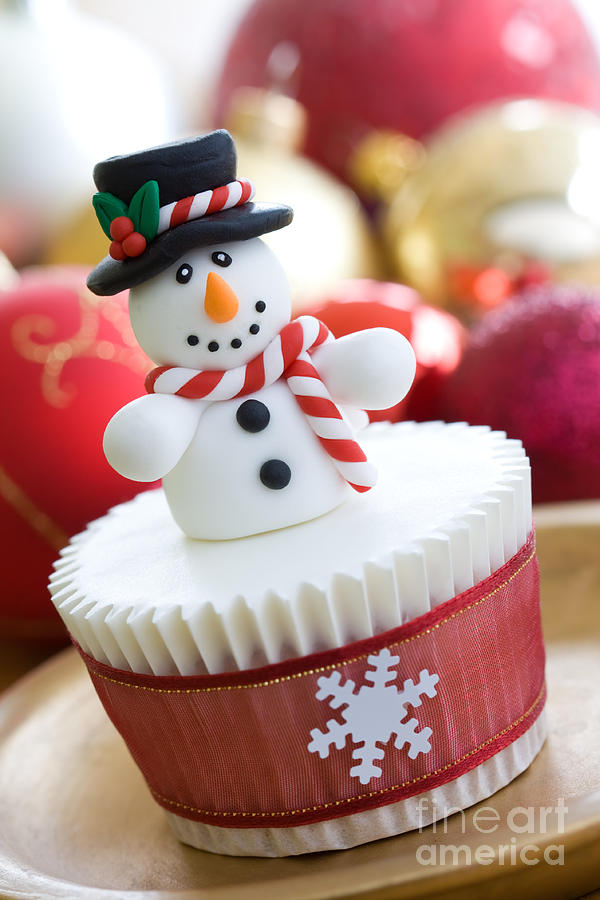 Christmas Photograph - Christmas cupcake #4 by Ruth Black