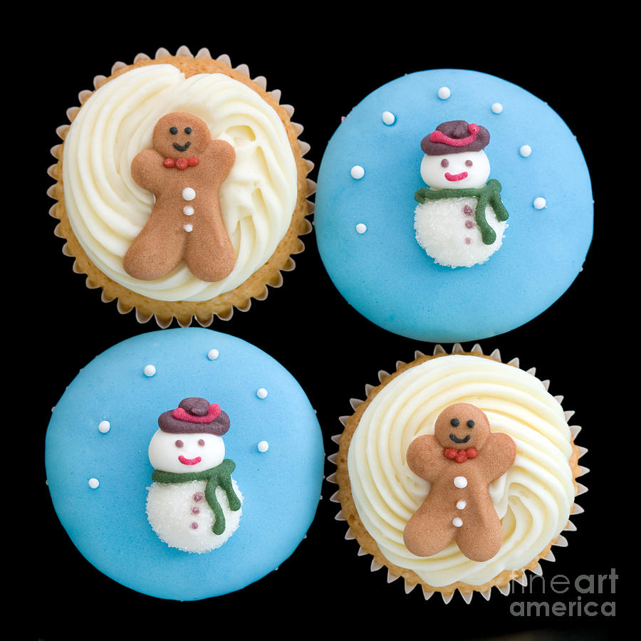Cake Photograph - Christmas cupcakes #4 by Ruth Black