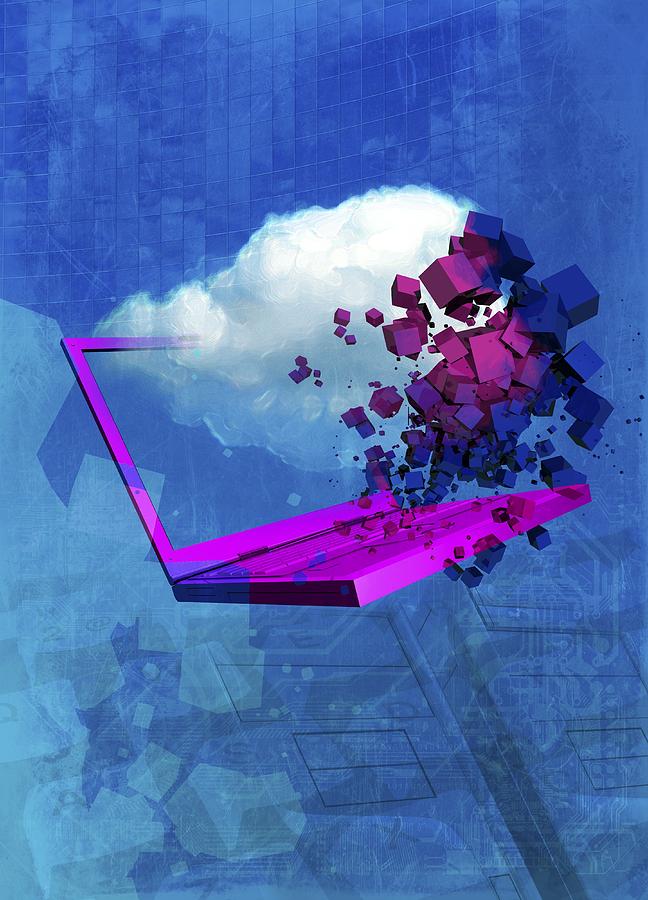 Cloud Computing, Conceptual Artwork #4 Digital Art by Victor Habbick Visions