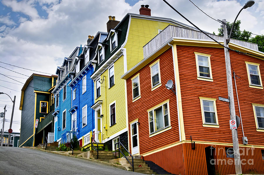 Colorful houses in St. Johns Newfoundland 1 Photograph by Elena Elisseeva