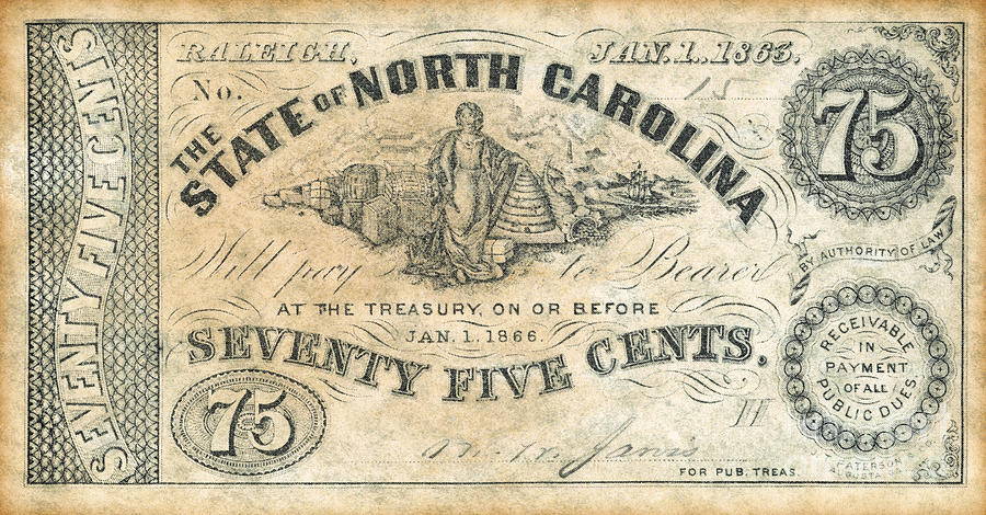 Coin Photograph - Confederate Currency #4 by Granger