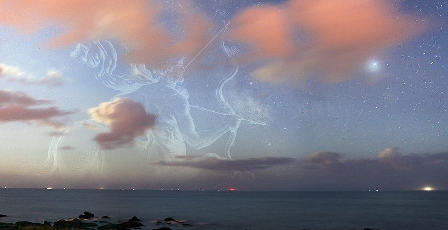 Beach Photograph - Constellations In A Night Sky #4 by Laurent Laveder