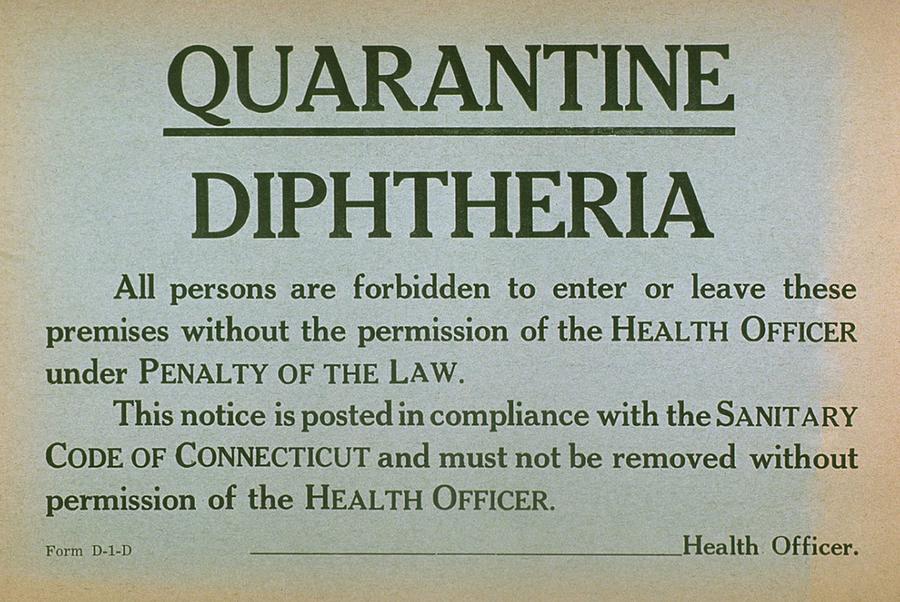 Sign Photograph - Early 20th Century Quarantine Sign #4 by Everett