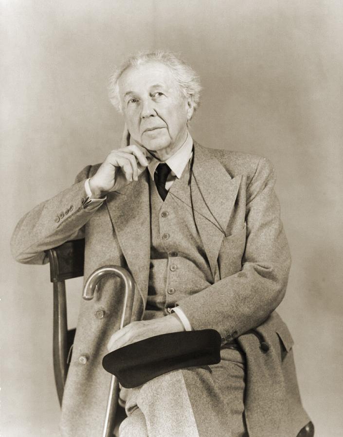 Portrait Photograph - Frank Lloyd Wright 1867-1959, American #4 by Everett