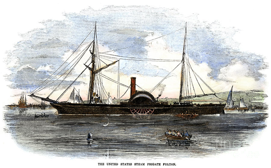 Fulton Steam Frigate, 1814 #4 Photograph by Granger