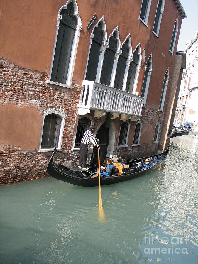 Holiday Photograph - Gondola. Venice #4 by Bernard Jaubert