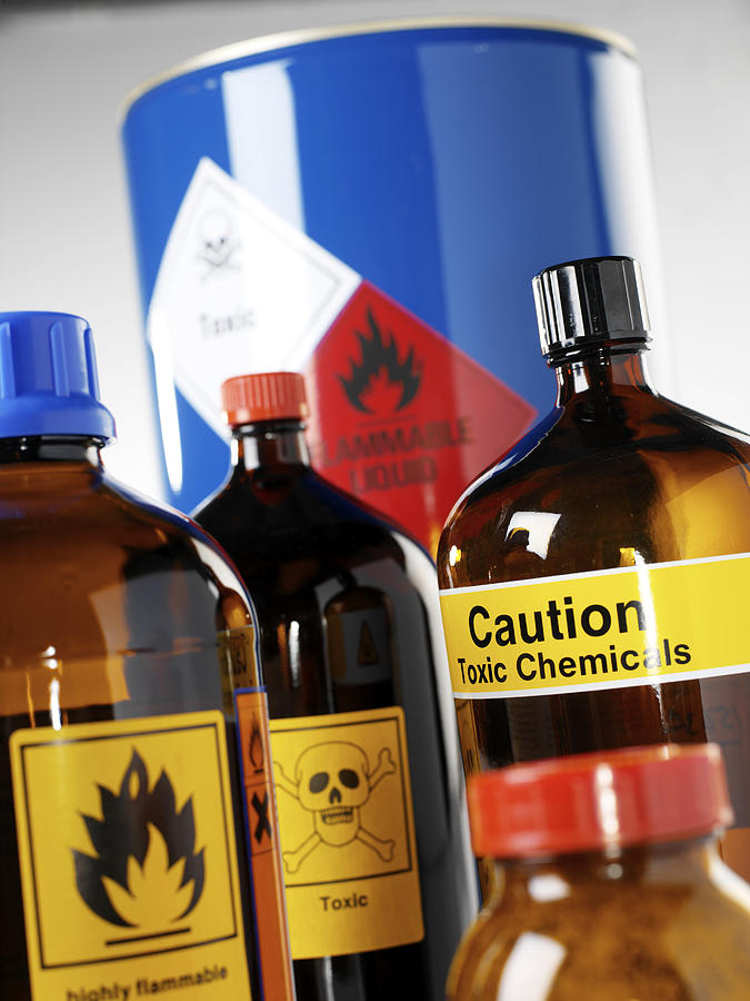 Bottle Photograph - Hazardous Chemicals #4 by Tek Image