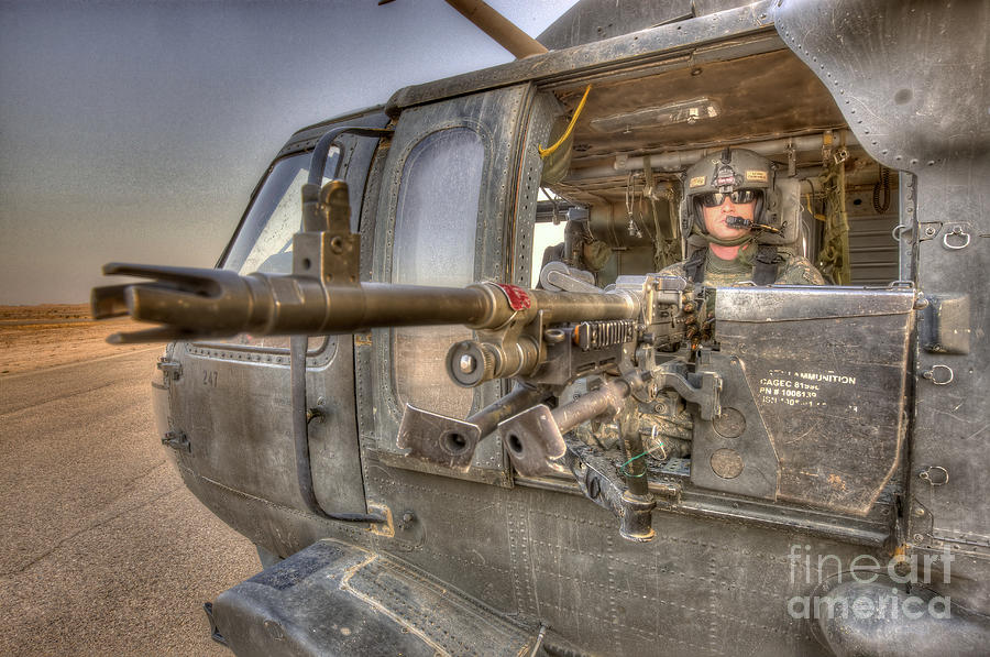 Hdr Image Of A Uh-60 Black Hawk Door #4 Photograph by Terry Moore