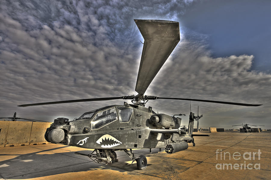 High Dynamic Range Photo Of An  Ah-64d #4 Photograph by Terry Moore