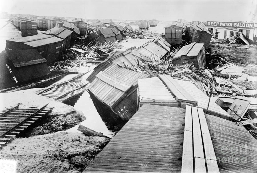 Science Photograph - Hurricane Damage, Galveston, 1900 #4 by Science Source