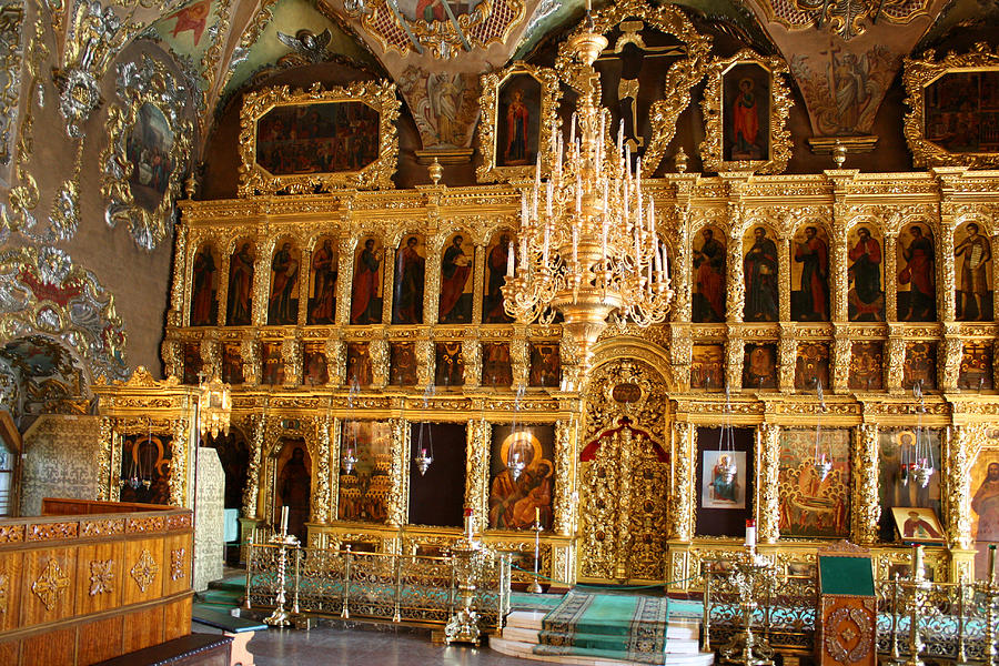 Jesus Christ Photograph - Inside the old Russian Orthodox Church #4 by Aleksandr Volkov