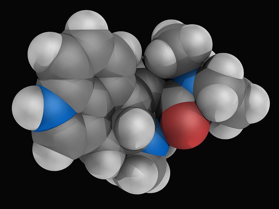 Lsd Drug Molecule #4 Digital Art by Laguna Design
