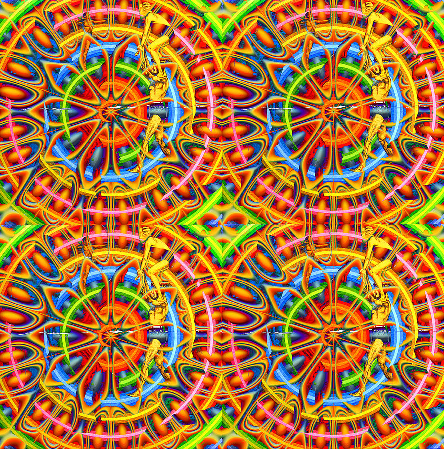 4 Mandalas Painting by Steve Fields