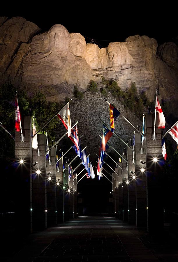 Rushmore Photograph - Mount Rushmore at Night #4 by Twenty Two North Photography