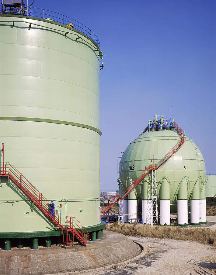 Tank Photograph - Oil Refinery Storage Tanks #4 by Paul Rapson