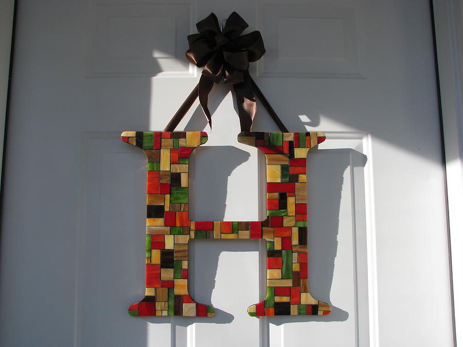 Outdoor letter Glass Art by Renee Holcombe - Pixels