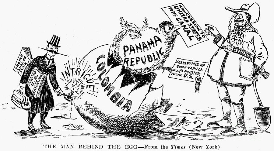 Panama Canal Cartoon, 1903 Photograph by Granger