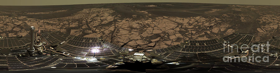 Space Photograph - Panoramic View Of Mars #4 by Stocktrek Images