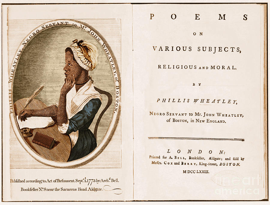 Portrait  - Phillis Wheatley, African-american Poet #4 by Photo Researchers