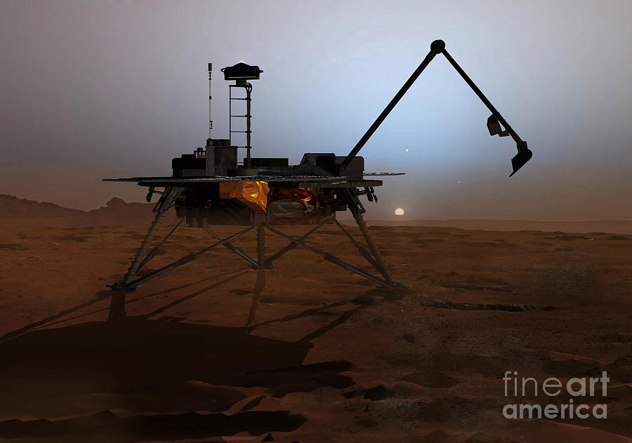 Phoenix Mars Lander #4 Digital Art by Stocktrek Images