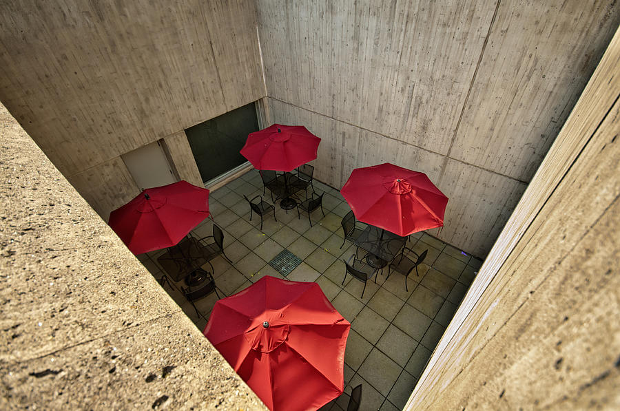 4 Red Umbrellas Photograph by Roni Chastain