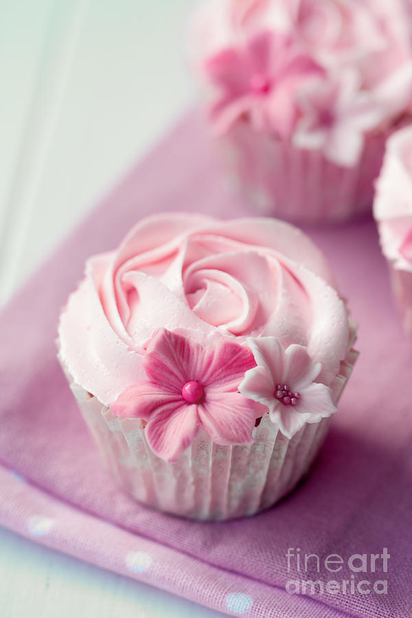 Cake Photograph - Rose cupcakes #4 by Ruth Black