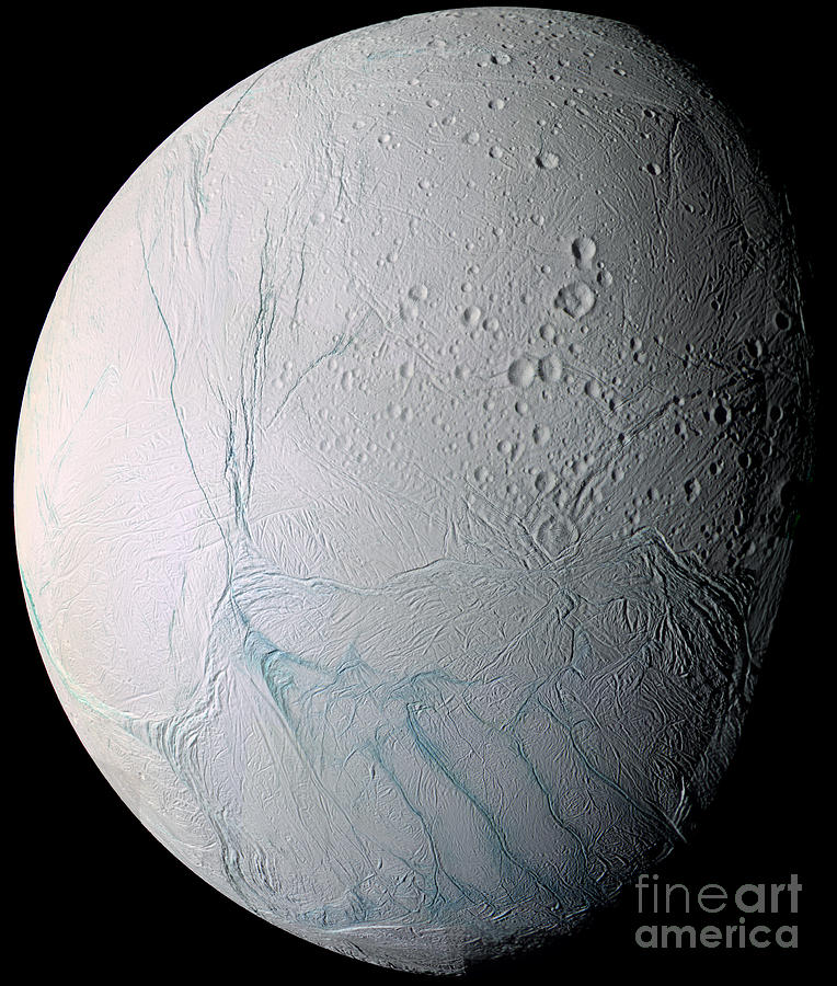 Saturns Moon Enceladus Photograph