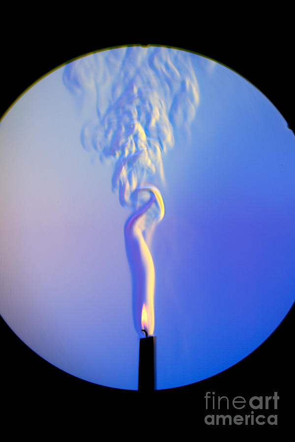 Schlieren Image Of A Candle #4 Photograph by Ted Kinsman